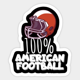 100% American Football Sticker